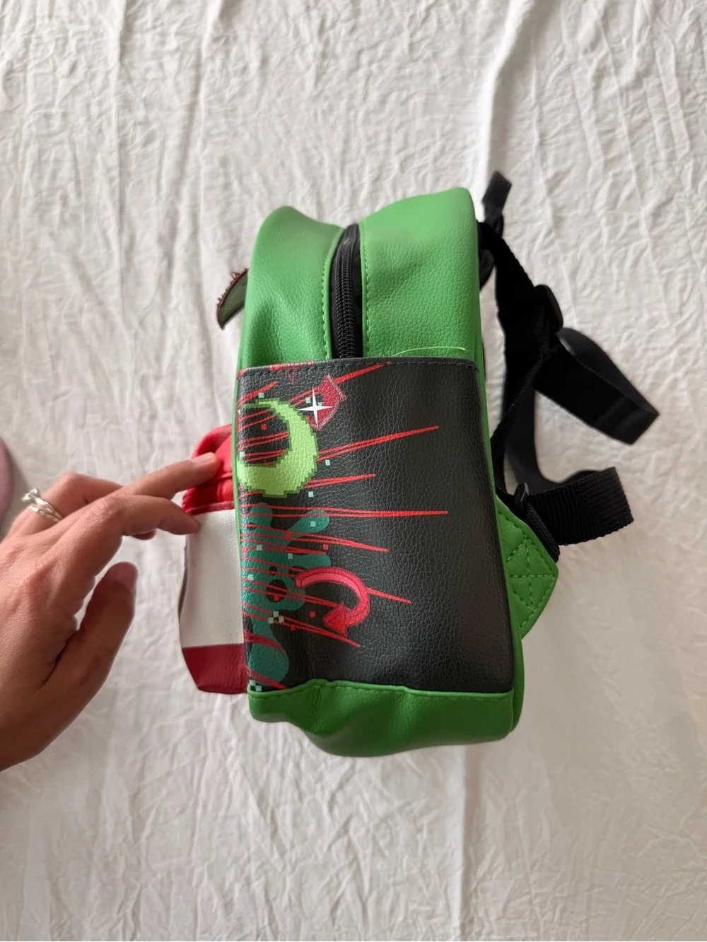 Kids Green and Red mini TNT Backpack - BOOM! Graphic